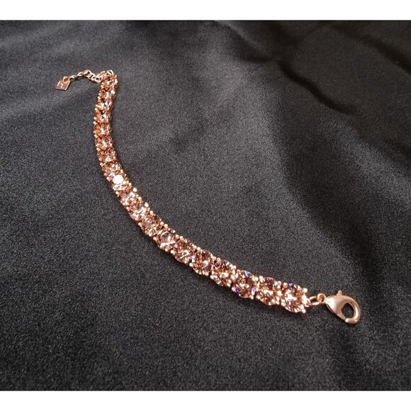 Park Lane Limited Edition Rose Gold Tennis Bracelet With Sparkling Rose Champagn - Picture 4 of 7